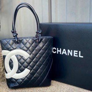 CHANEL Pre-Owned Cambon Quilted CC Tote Bag